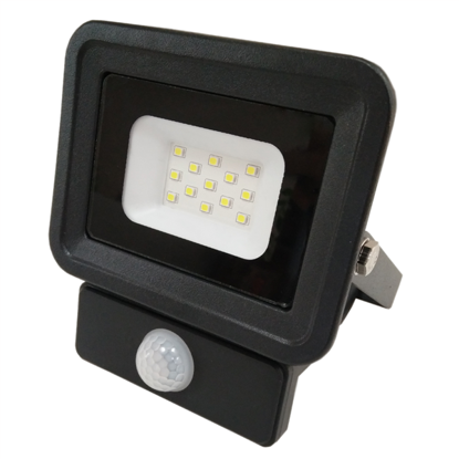 Εικόνα της LED Προβολέας SMD 10 Watt  Classic Line2 με Ανιχνευτή Κίνησης Φυσικό Λευκό Μαύρος