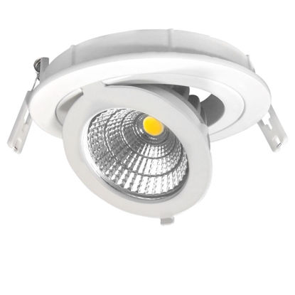 Εικόνα της LED COB Adjustable Downlight Στρογγυλό 12W Φυσικό Λευκό